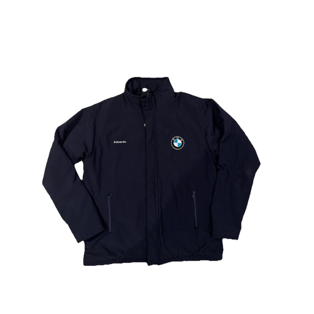 Rare NAVY Vintage BMW SLP Mexico Jacket Eduardo Mid Weight Fleece Lined Grande